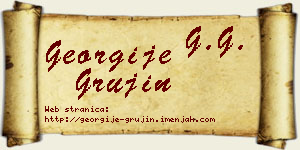 Georgije Grujin vizit kartica